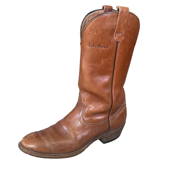 L.L. Bean Other - Men’s Vintage LLBean Brown Leather Roper Cowboy Western Work Wear Boots